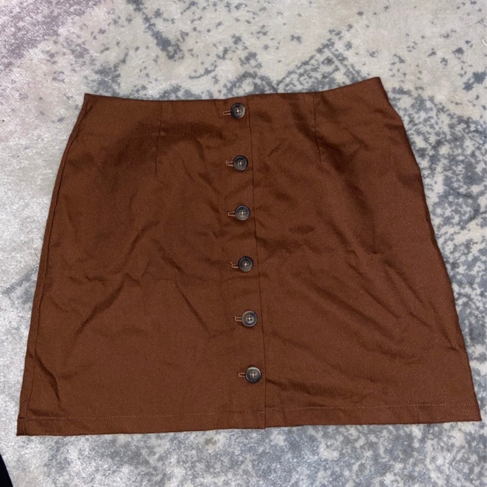Women’s forever 21 Dark brown mini skirt with buttons